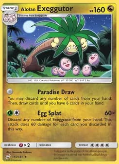 Alolan Exeggutor card in English