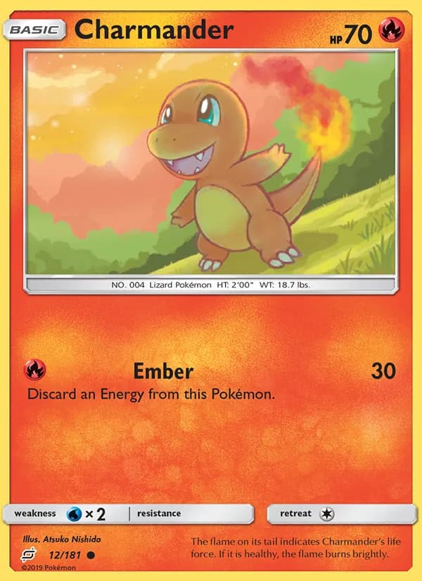 Charmander card in English