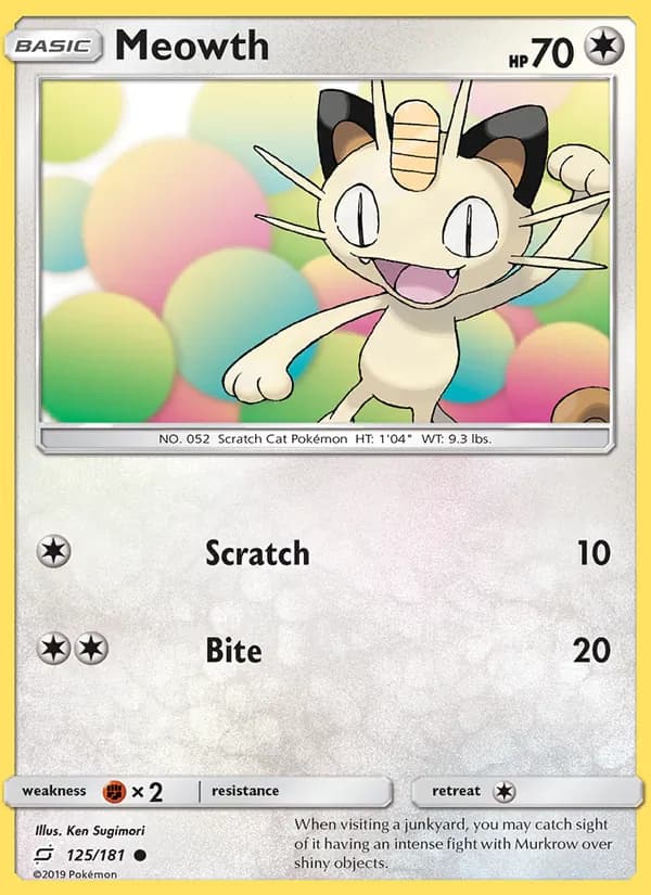 Meowth card in English