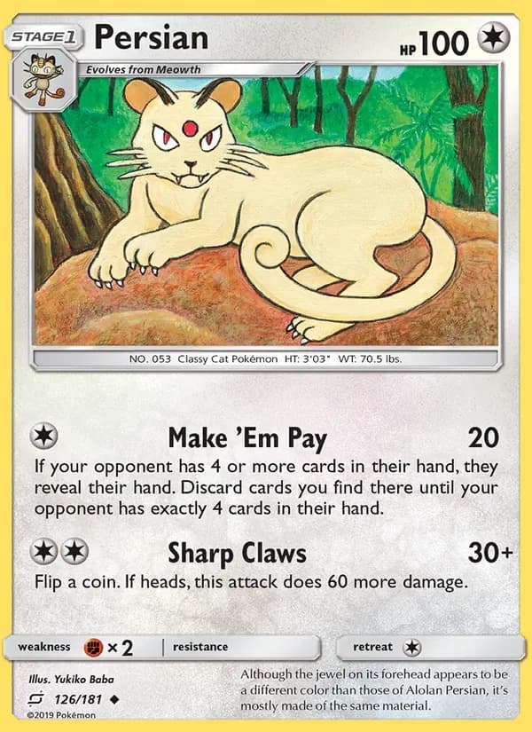Persian card in English