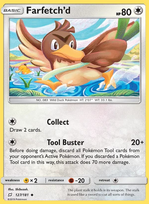 Farfetch’d card in English