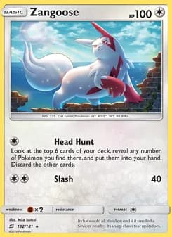 Zangoose card in English