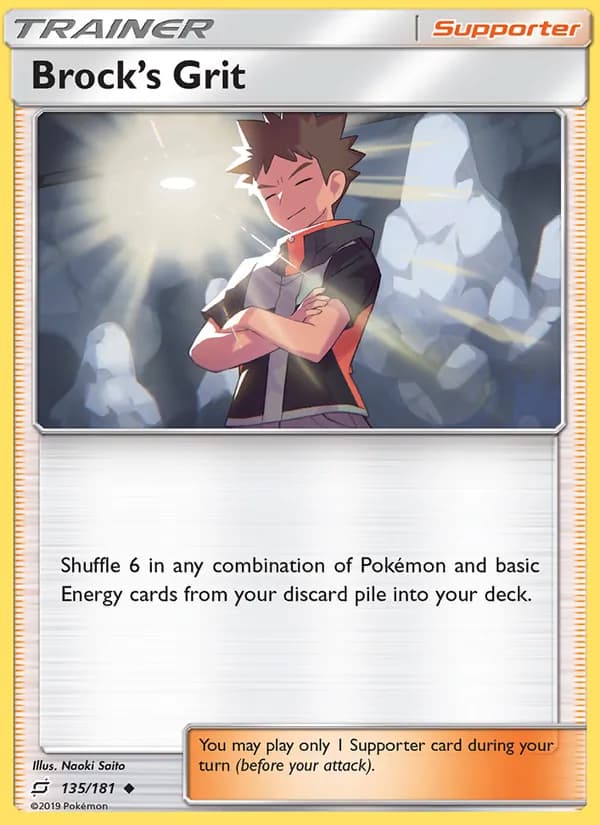 Brock’s Grit card in English