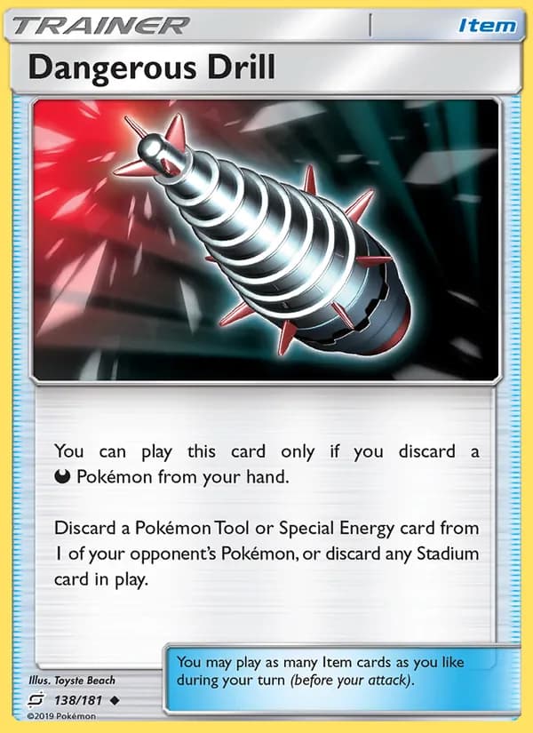 Dangerous Drill card in English