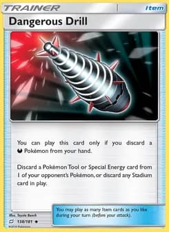Dangerous Drill card in English