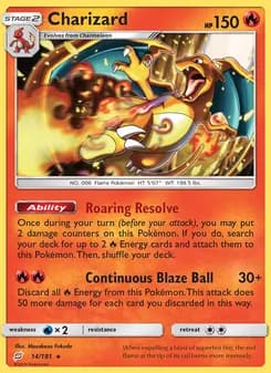 Charizard card in English