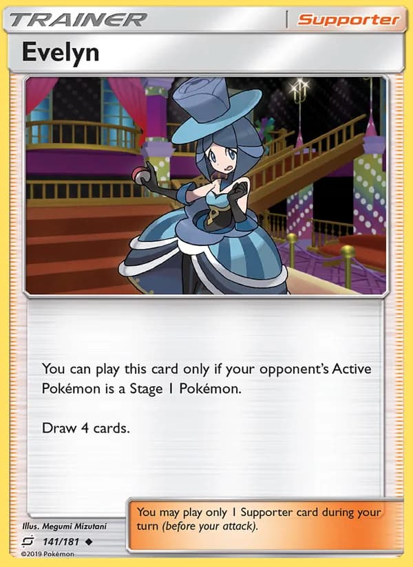 Evelyn card in English
