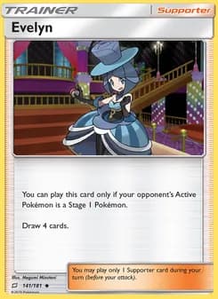 Evelyn card in English