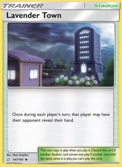 Lavender Town card in English