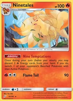 Ninetales card in English