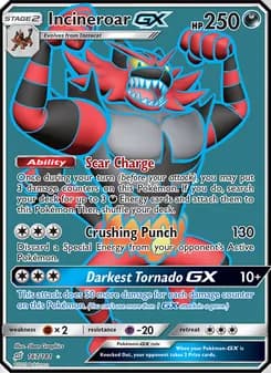 Incineroar GX card in English