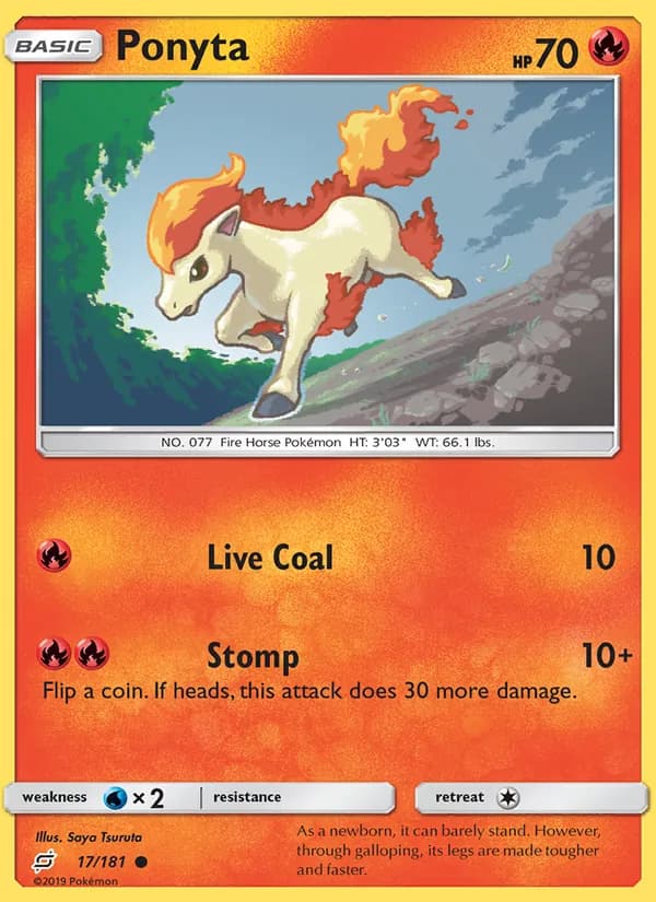 Ponyta card in English