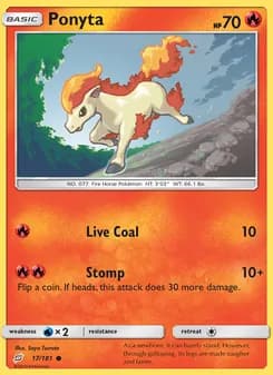Ponyta card in English