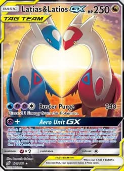 Latias & Latios GX card in English