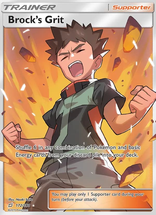 Brock’s Grit card in English