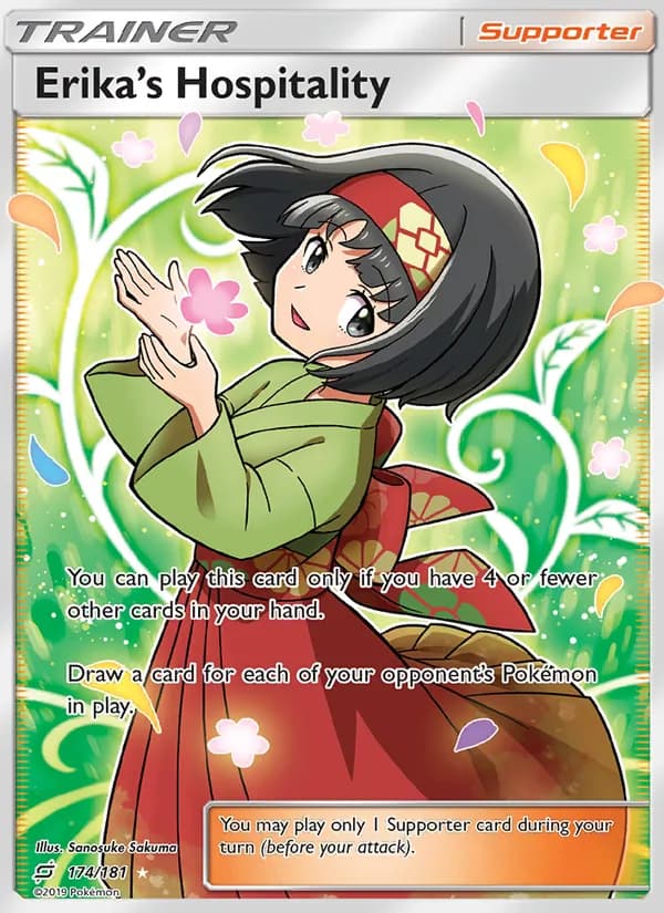 Erika’s Hospitality card in English