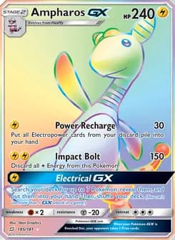 Ampharos GX card in English