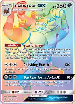 Incineroar GX card in English