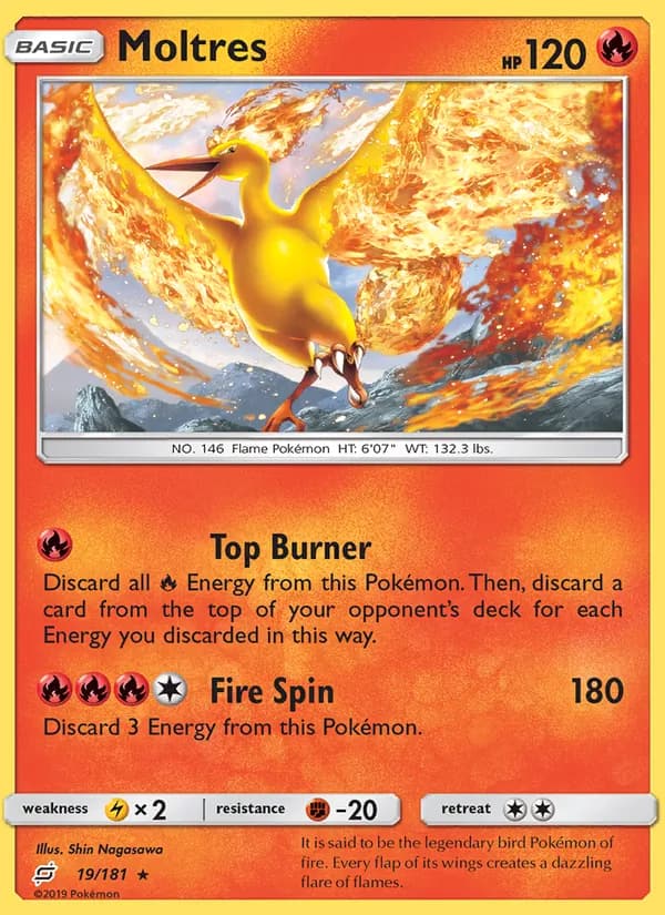 Moltres card in English