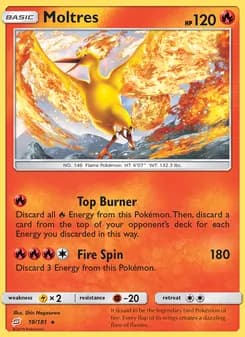 Moltres card in English
