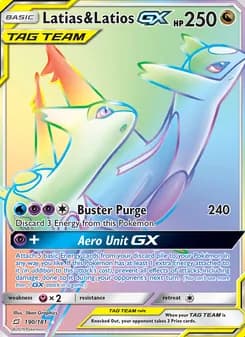 Latias & Latios GX card in English