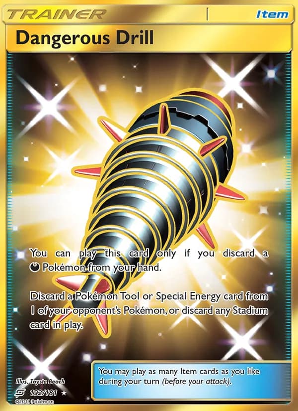 Dangerous Drill card in English