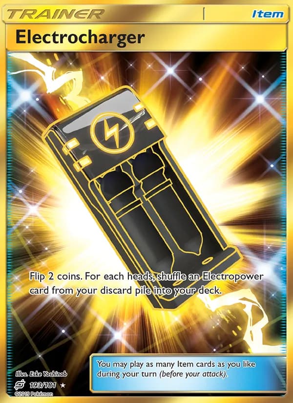 Electrocharger card in English