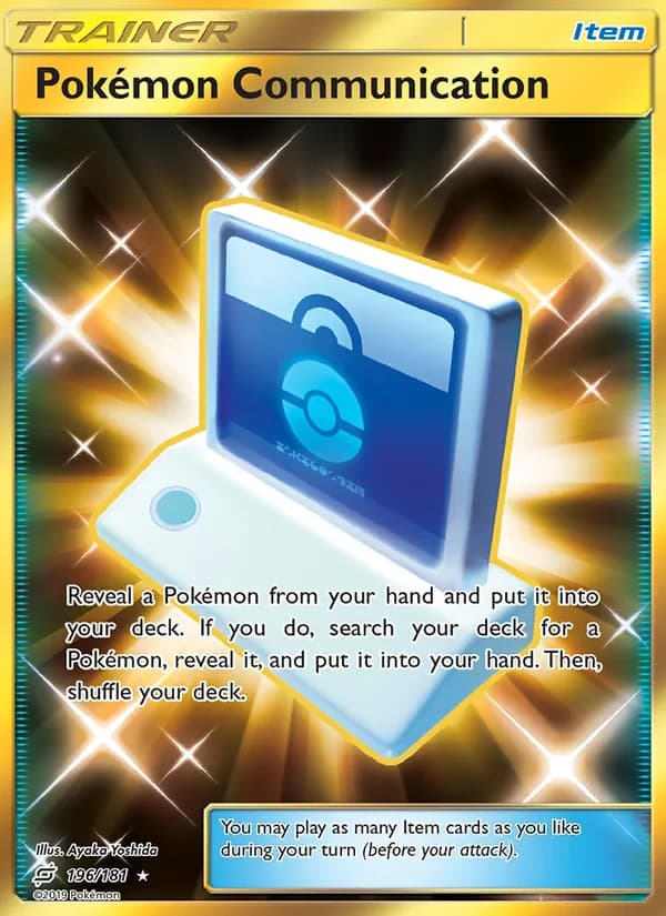 Pokémon Communication card in English