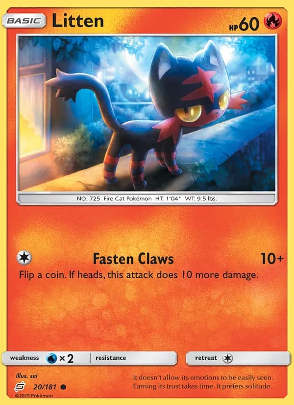 Litten card in English
