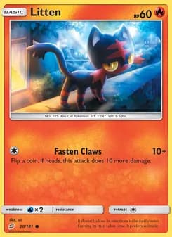 Litten card in English