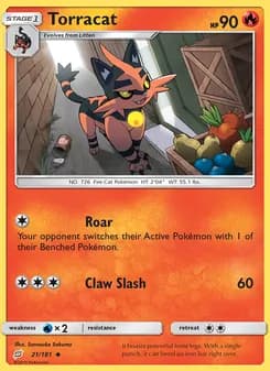 Torracat card in English