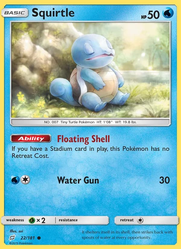 Squirtle card in English