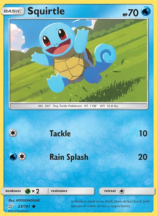 Squirtle card in English
