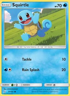 Squirtle card in English
