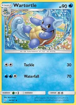 Wartortle card in English