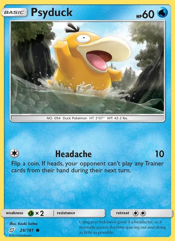 Psyduck card in English