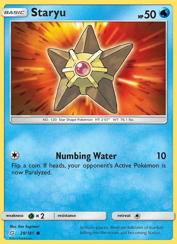 Staryu card in English