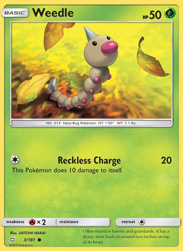 Weedle card in English