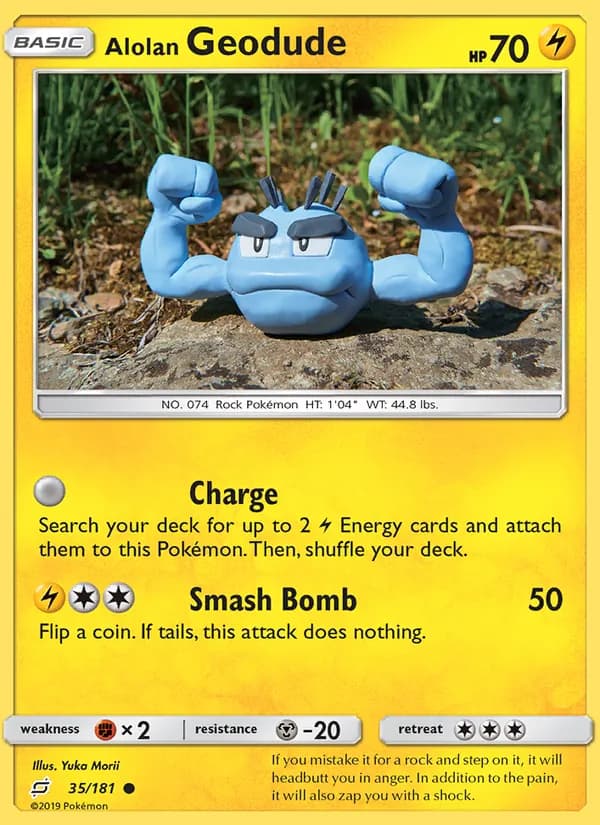 Alolan Geodude card in English