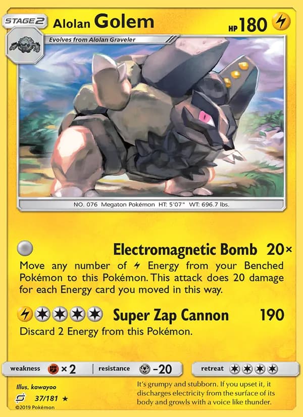 Alolan Golem card in English