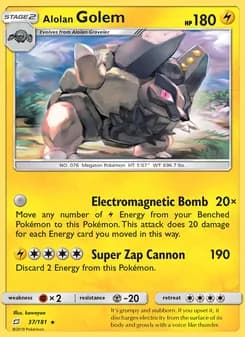 Alolan Golem card in English