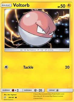 Voltorb card in English