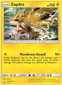 Zapdos card in English