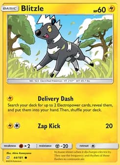 Blitzle card in English