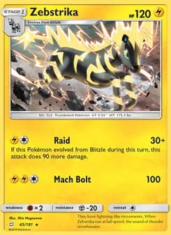 Zebstrika card in English