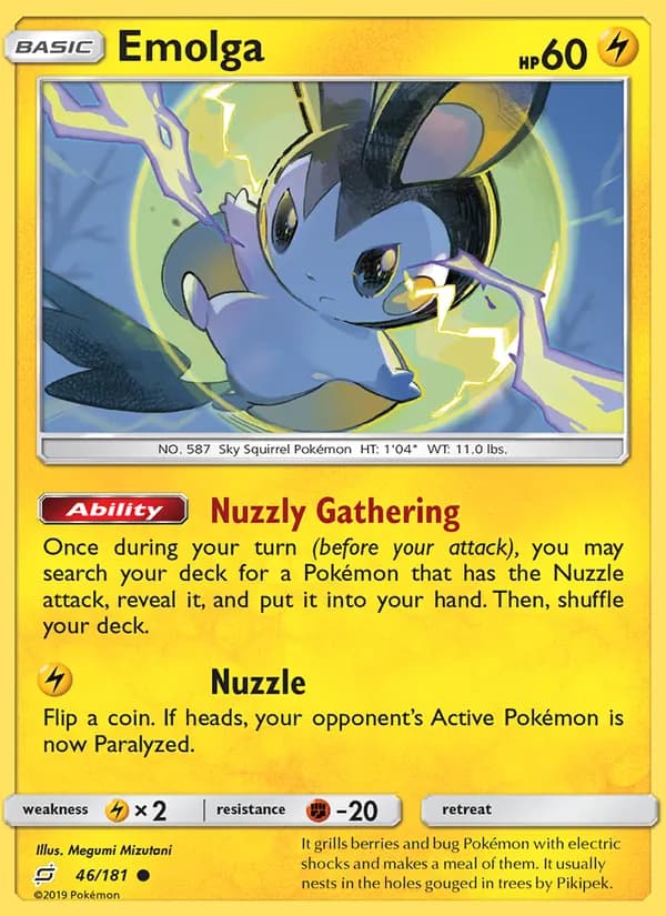 Emolga card in English