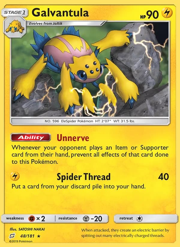 Galvantula card in English