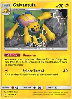 Galvantula card in English