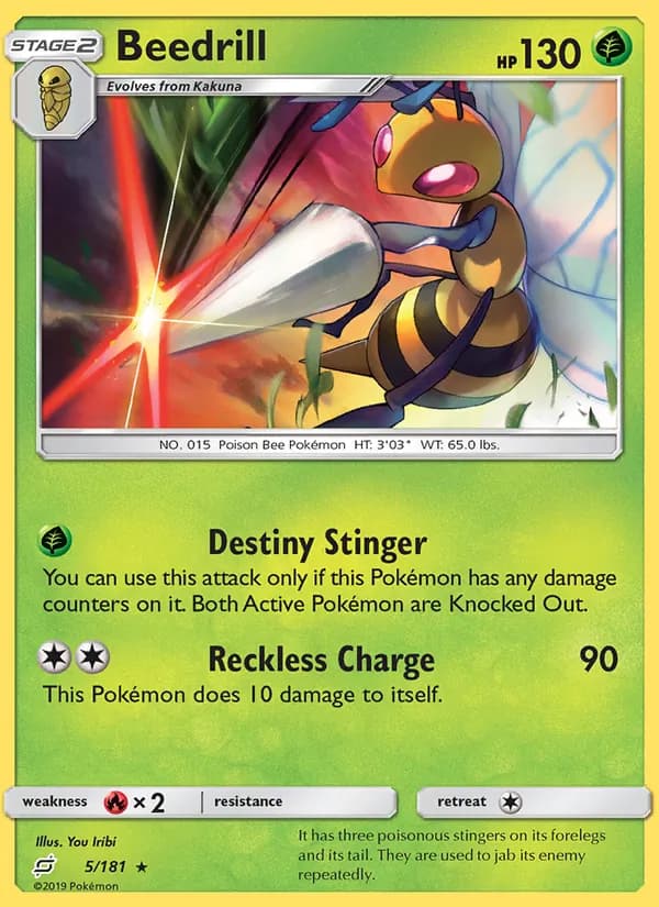 Beedrill card in English