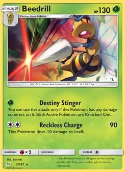 Beedrill card in English